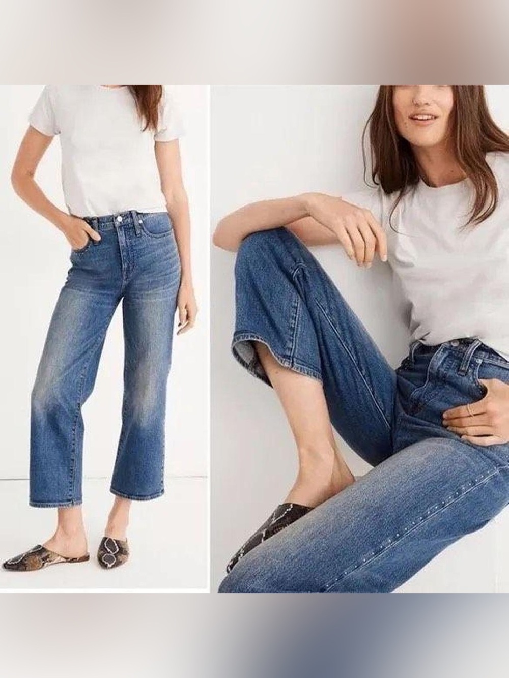 Madewell Slim Wide Leg Crop Jeans